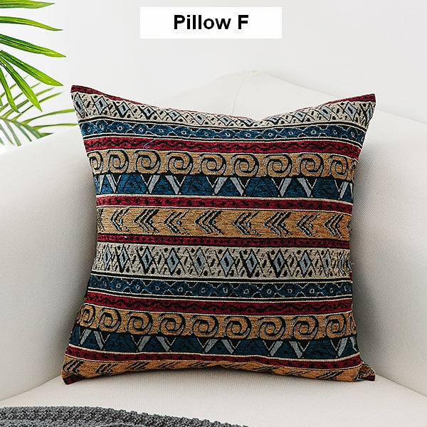 Large Geometric Pattern Chenille Throw Pillow for Couch, Bohemian Decorative Sofa Pillows, Modern Decorative Throw Pillows-Grace Painting Crafts