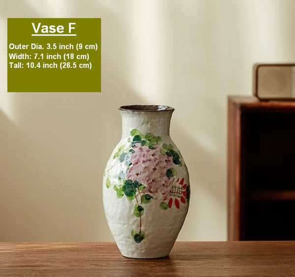 Modern Porcelain Flower Vases, Flower Vases on Table, Handmade Water Holding Flower Vases, Centerpiece on Dining Table, Ceramic Bouquet Vases-Grace Painting Crafts