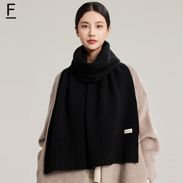 Soft Cashmere Scarf for Women, Casual Scarf for Women, Cold Weather Scarf, Fashion Designer Scarf, Black Winter Scarf, Modern Wool Scarf for Women-Grace Painting Crafts