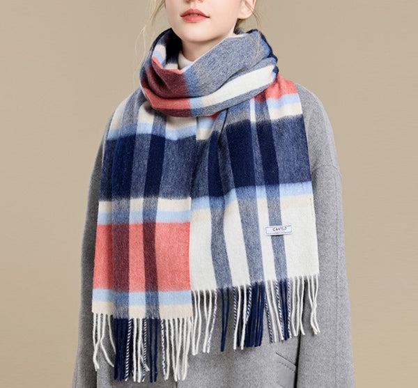 Elegant Wool Scarves, Winter Wool Scarf, Warm Winter Scarf, Holiday Scarf, Christmas Gifts for Her, Cold Weather Scarf, Fashion Scarf, Soft Cashmere Scarf for Girls-Grace Painting Crafts