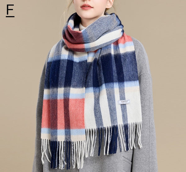 Elegant Wool Scarves, Winter Wool Scarf, Warm Winter Scarf, Holiday Scarf, Christmas Gifts for Her, Cold Weather Scarf, Fashion Scarf, Soft Cashmere Scarf for Girls-Grace Painting Crafts