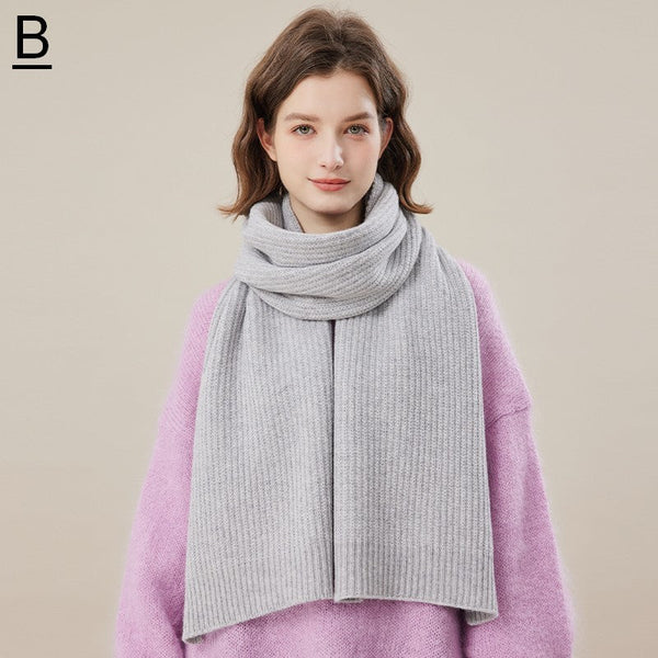 Warm Winter Scarf, Soft Cashmere Scarf for Women, Casual Scarf for Women, Cold Weather Scarf, Fashion Designer Scarf, Green White Grey Wool Scarf for Women-Grace Painting Crafts