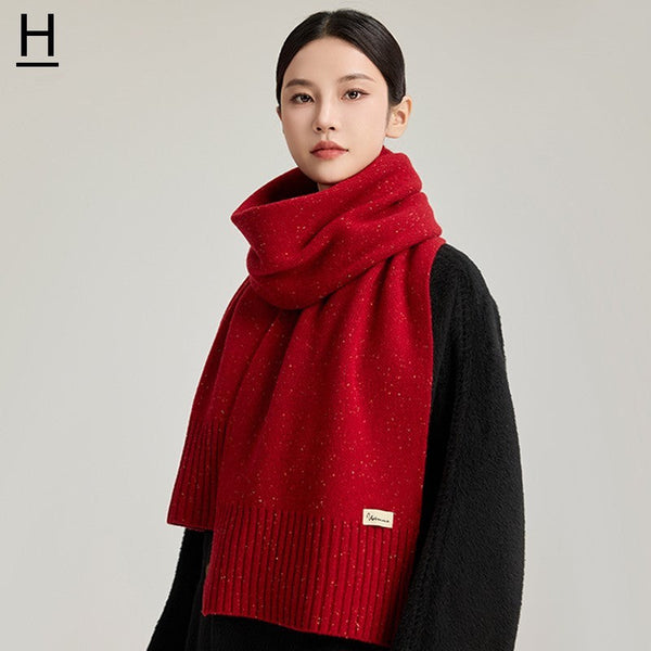 Soft Cashmere Scarf for Women, Casual Scarf for Women, Cold Weather Scarf, Fashion Designer Scarf, Black Winter Scarf, Modern Wool Scarf for Women-Grace Painting Crafts