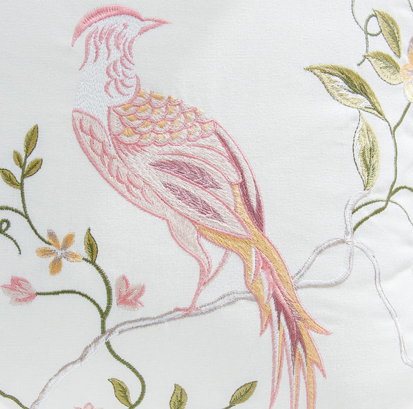Decorative Pillows for Bed, Living Room Decorative Pillows, Modern Decorative Cushions, Decorative Pillow Arrangement Ideas for Interior Design, Embroidered Floral Bird Pattern Pillow Covers-Grace Painting Crafts
