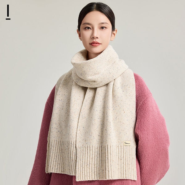 Soft Cashmere Scarf for Women, Casual Scarf for Women, Cold Weather Scarf, Fashion Designer Scarf, Black Winter Scarf, Modern Wool Scarf for Women-Grace Painting Crafts