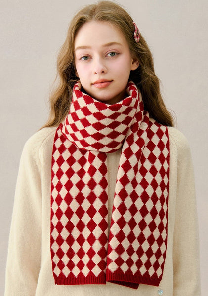 Cold Weather Scarves, Soft Wool Scarf for Women, Winter Wool Scarf, Unique Christmas Gift for Girl, Modern Wool Scarf for Women, Casual Scarf for Women-Grace Painting Crafts
