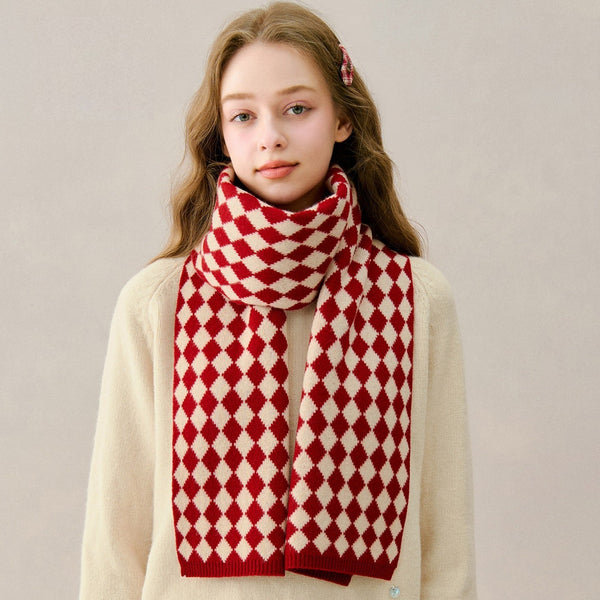 Cold Weather Scarves, Soft Wool Scarf for Women, Winter Wool Scarf, Unique Christmas Gift for Girl, Modern Wool Scarf for Women, Casual Scarf for Women-Grace Painting Crafts