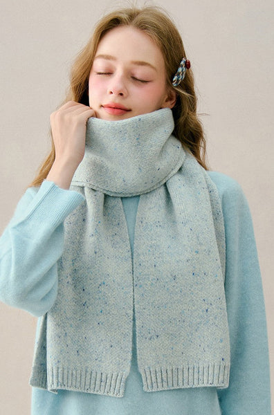 Casual Scarf for Women, Winter Wool Scarf, Cold Weather Scarf, Soft Wool Scarf for Women, Unique Gift for Women, Modern Wool Scarf for Women-Grace Painting Crafts