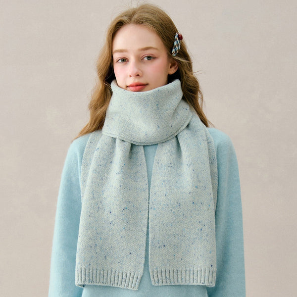 Casual Scarf for Women, Winter Wool Scarf, Cold Weather Scarf, Soft Wool Scarf for Women, Unique Gift for Women, Modern Wool Scarf for Women-Grace Painting Crafts