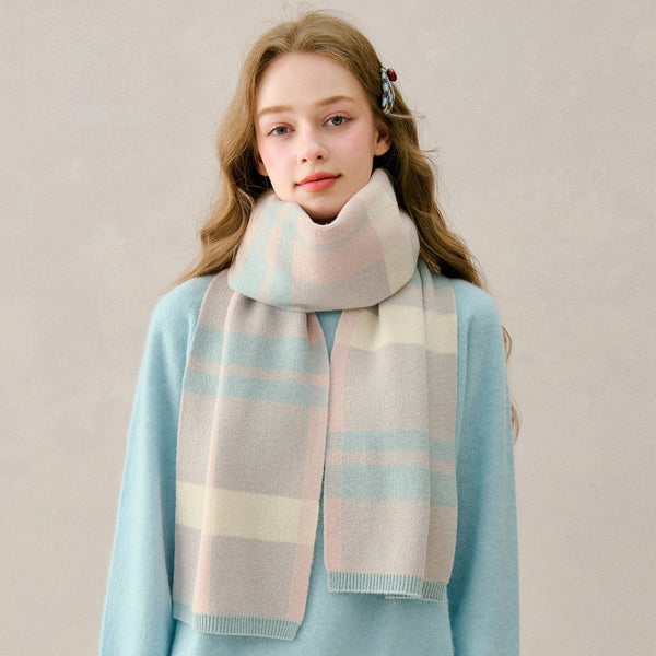 Casual Scarf for Women, Cold Weather Scarves, Modern Wool Scarf for Women, Unique Christmas Gift for Girl, Soft Wool Scarf for Women, Winter Wool Scarf-Grace Painting Crafts