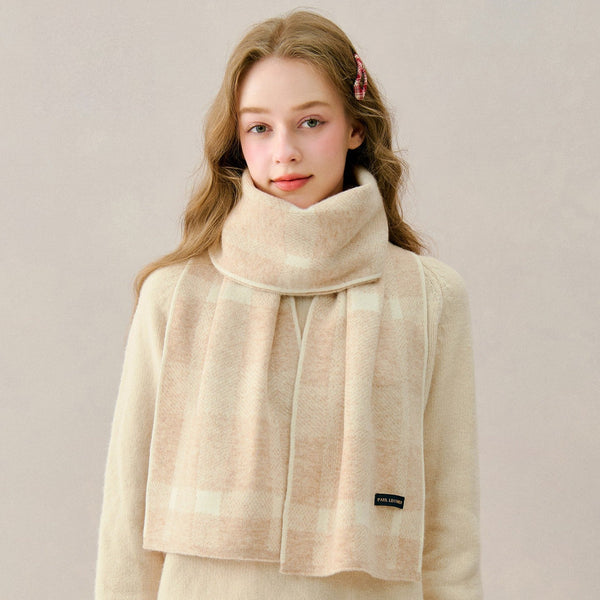 Cold Weather Scarves, Modern Wool Scarf for Women, Unique Christmas Gift for Girl, Casual Scarf for Women, Soft Wool Scarf for Women, Winter Wool Scarf-Grace Painting Crafts