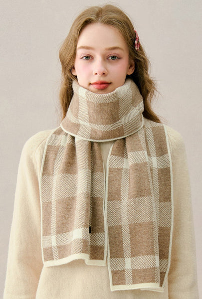 Modern Wool Scarf for Women, Unique Christmas Gift for Girl, Casual Scarf for Women, Cold Weather Scarves, Soft Wool Scarf for Women, Winter Wool Scarf-Grace Painting Crafts