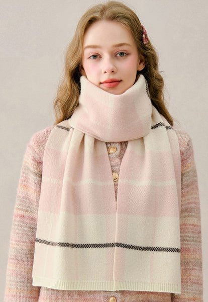 Modern Wool Scarf for Women, Casual Scarf for Women, Cold Weather Scarves, Soft Wool Scarf for Women, Winter Wool Scarf, Unique Christmas Gift for Girl-Grace Painting Crafts