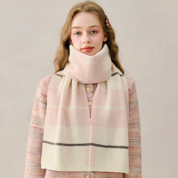 Modern Wool Scarf for Women, Casual Scarf for Women, Cold Weather Scarves, Soft Wool Scarf for Women, Winter Wool Scarf, Unique Christmas Gift for Girl-Grace Painting Crafts