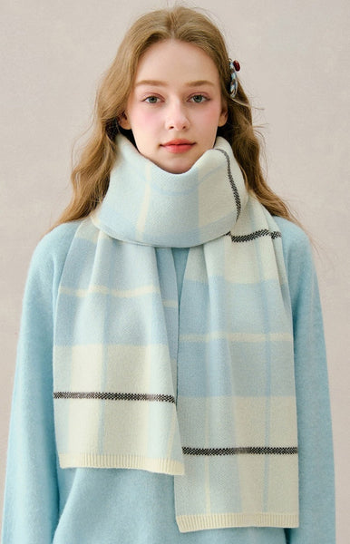 Winter Wool Scarf, Unique Christmas Gift for Girl, Modern Wool Scarf for Women, Casual Scarf for Women, Cold Weather Scarves, Soft Wool Scarf for Women-Grace Painting Crafts