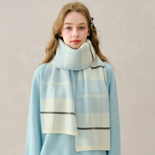 Winter Wool Scarf, Unique Christmas Gift for Girl, Modern Wool Scarf for Women, Casual Scarf for Women, Cold Weather Scarves, Soft Wool Scarf for Women-Grace Painting Crafts
