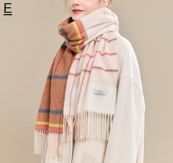 Elegant Wool Scarves, Winter Wool Scarf, Warm Winter Scarf, Holiday Scarf, Christmas Gifts for Her, Cold Weather Scarf, Fashion Scarf, Soft Cashmere Scarf for Girls-Grace Painting Crafts