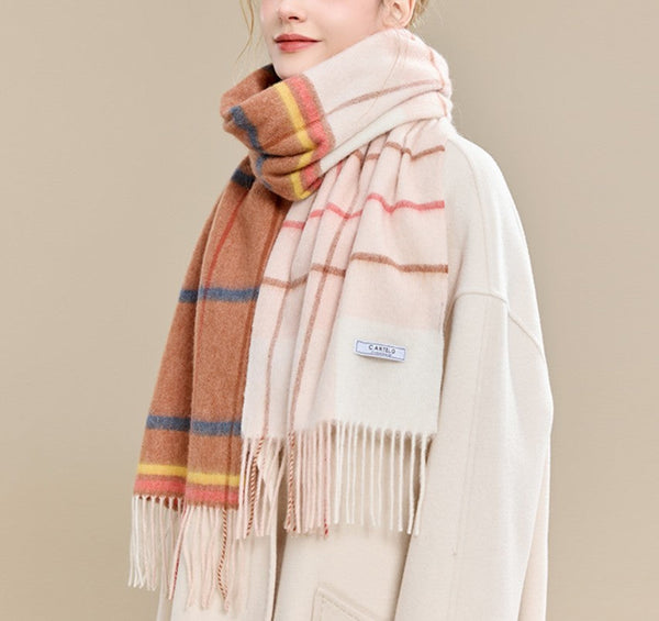 Winter Wool Scarf, Warm Winter Scarf, Holiday Scarf, Christmas Gifts for Her, Cold Weather Scarf, Fashion Scarf, Soft Cashmere Scarf for Girls, Elegant Wool Scarves-Grace Painting Crafts