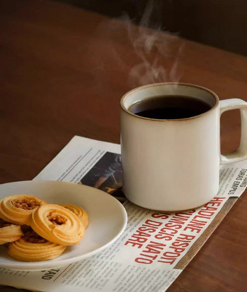 Modern Handmade Pottery Coffee Cup, Large Capacity Coffee Mugs, Unique Tea Cup, Creative White Black Ceramic Coffee Mugs-Grace Painting Crafts