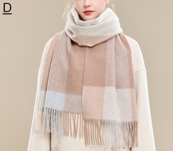 Holiday Scarf, Winter Wool Scarf, Warm Winter Scarf, Christmas Gifts for Her, Cold Weather Scarf, Fashion Scarf, Soft Cashmere Scarf for Girls, Elegant Wool Scarves-Grace Painting Crafts