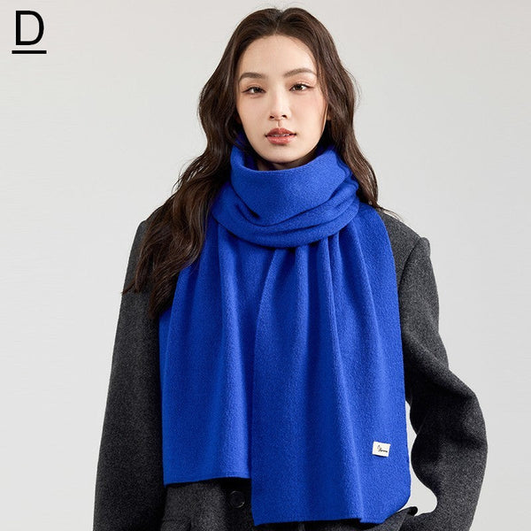 Modern Winter Scarf, Blue Casual Scarf for Women, Fashion Designer Scarf, Cold Weather Scarf, Wool Scarf for Women, Soft Cashmere Scarf for Women-Grace Painting Crafts