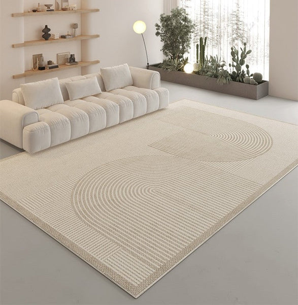 Modern Rugs under Coffee Table, Contemporary Floor Carpets under Sofa, Bedroom Modern Rugs, Modern Area Rug in Living Room-Grace Painting Crafts