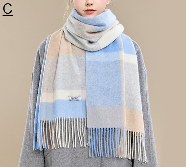 Holiday Scarf, Winter Wool Scarf, Warm Winter Scarf, Christmas Gifts for Her, Cold Weather Scarf, Fashion Scarf, Soft Cashmere Scarf for Girls, Elegant Wool Scarves-Grace Painting Crafts