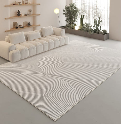 Modern Area Rugs for Living Room, Abstract Contemporary Modern Rugs, Unique Modern Rugs for Bedroom, Dining Room Floor Carpet Placement Ideas-Grace Painting Crafts