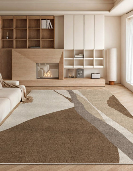 Elegant Modern Area Rugs under Sofa, Dining Room Floor Rugs, Abstract Contemporary Rugs for Bedroom, Mid Century Area Rugs for Living Room-Grace Painting Crafts