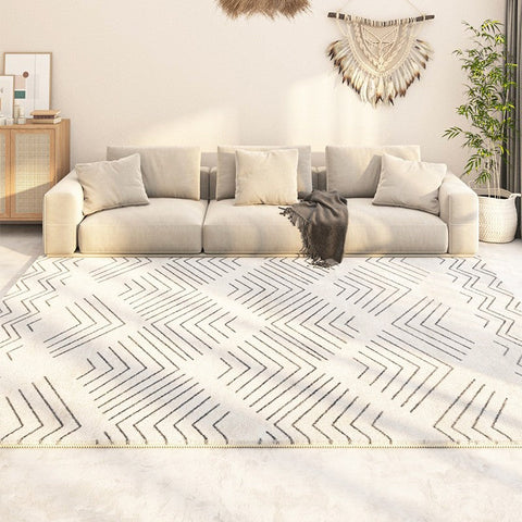 Contemporary Rug Ideas for Living Room, Entryway Modern Runner Rugs, Modern Runner Rugs Next to Bed, Extra Large Modern Rugs for Dining Room-Grace Painting Crafts