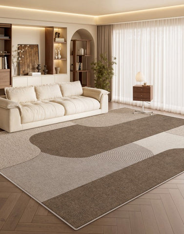 Modern Living Room Rug Placement Ideas, Extra Large Contemporary Area Rugs for Bedroom, Dining Room Floor Carpets, Living Room Modern Rugs-Grace Painting Crafts