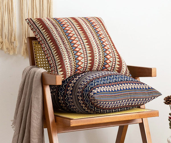 Geometric Pattern Throw Pillow for Couch, Decorative Throw Pillows, Bohemia Sofa Pillows for Living Room, Large Bohemian Decorative Sofa Pillows-Grace Painting Crafts