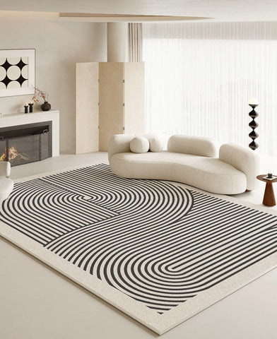 Abstract Contemporary Modern Rugs, Geometric Contemporary Rugs Next to Bed, Modern Rugs for Living Room, Modern Rugs for Dining Room-Grace Painting Crafts