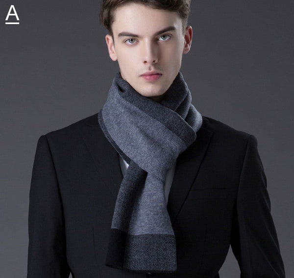 Formal Men Scarf Styles, Business Casual Scarf Men, Long Thick Wool Scarf, Men's Winter Scarf, Fashion Scarf, Christmas Gift for Men, Men's Wool Scarf Winter-Grace Painting Crafts