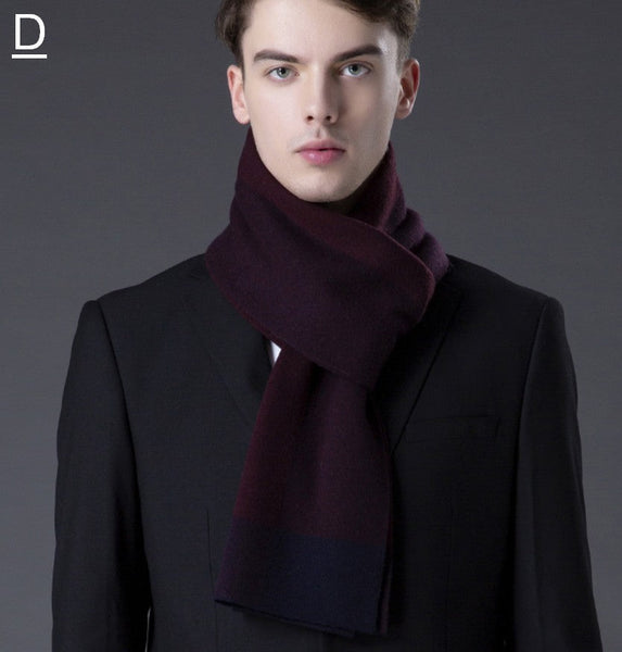 Business Casual Scarf Men, Long Thick Wool Scarf, Men's Winter Scarf, Formal Men Scarf Styles, Fashion Scarf, Christmas Gift for Men, Men's Wool Scarf Winter-Grace Painting Crafts