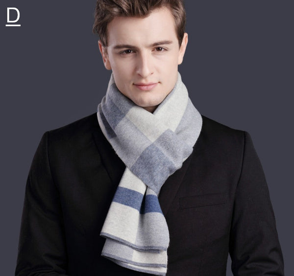 Christmas Gift for Men, Men's Wool Scarf Winter, Thick Wool Scarf, Men's Winter Scarf, Formal Men Scarf Styles, Business Casual Scarf Men, Fashion Scarf-Grace Painting Crafts