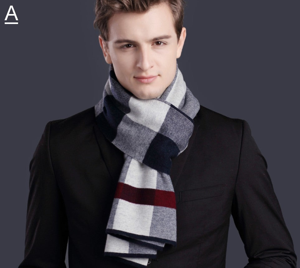 Thick Wool Scarf, Men's Winter Scarf, Formal Men Scarf Styles, Business Casual Scarf Men, Fashion Scarf, Christmas Gift for Men, Men's Wool Scarf Winter-Grace Painting Crafts