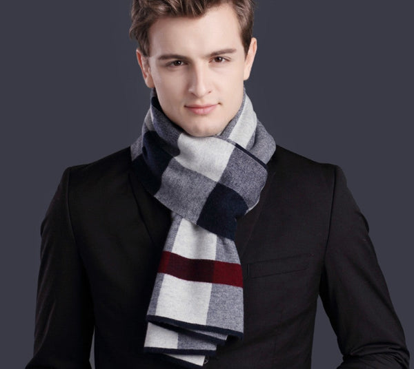 Thick Wool Scarf, Men's Winter Scarf, Formal Men Scarf Styles, Business Casual Scarf Men, Fashion Scarf, Christmas Gift for Men, Men's Wool Scarf Winter-Grace Painting Crafts