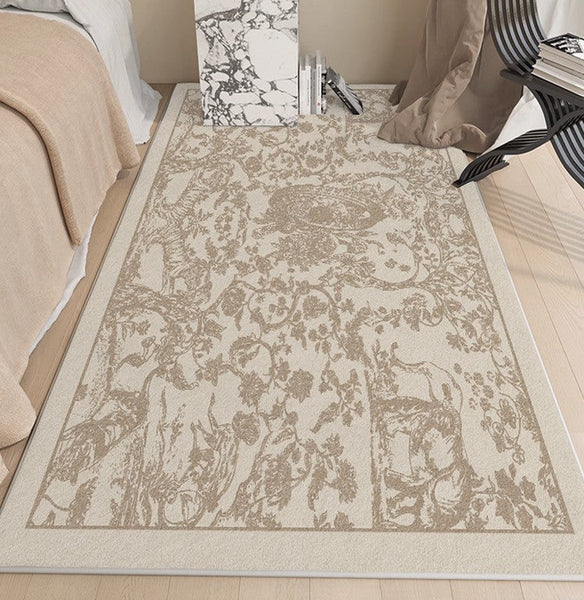 Thick Soft Rugs under Coffee Table, Contemporary Modern Rugs for Living Room, French Style Modern Rugs for Interior Design, Modern Rugs for Dining Room-Grace Painting Crafts