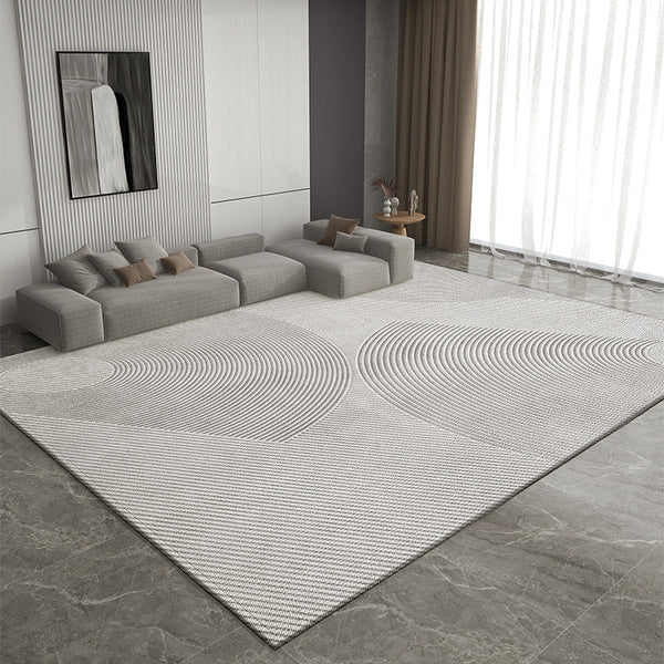Extra Large Gray Contemporary Modern Rugs for Office, Living Room Modern Rugs, Dining Room Geometric Modern Rugs, Bedroom Modern Rugs-Grace Painting Crafts