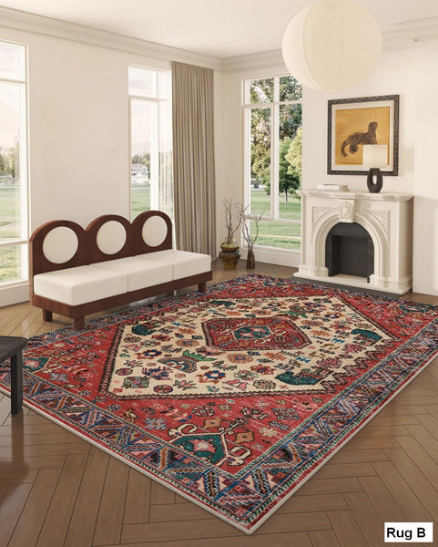 Persain Rugs for Dining Room, Oversized Area Rugs for Living Room, Extra Large Vintage Persian Rugs, Antique Persian Rug, Vintage Rugs for Bedroom-Grace Painting Crafts