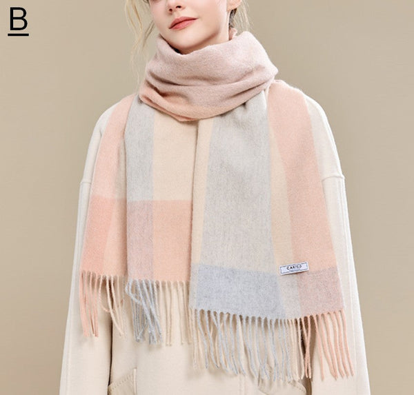 Holiday Scarf, Winter Wool Scarf, Warm Winter Scarf, Christmas Gifts for Her, Cold Weather Scarf, Fashion Scarf, Soft Cashmere Scarf for Girls, Elegant Wool Scarves-Grace Painting Crafts