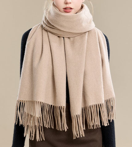 Soft Wool Scarf for Women, Long Wool Scarf, Evening Wrap, Camel Brown Winter Shawl, Elegant Shawl, Warm Cape, Fashion Scarf, Christmas Gift, Gifts for Women