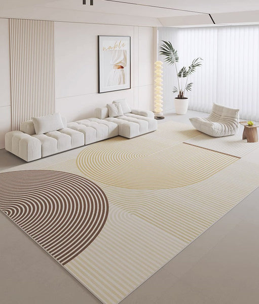 Modern Living Room Rug Placement Ideas, Modern Geometric Carpets for Office, Bedroom Modern Area Rugs, Modern Area Rugs under Dining Room Table-Grace Painting Crafts