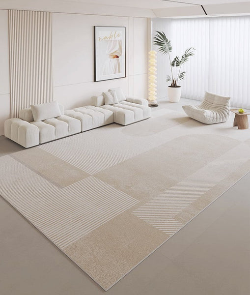 Unique Contemporary Modern Rugs, Large Geometric Carpets, Extra Large Modern Rugs under Dining Room Table, Abstract Modern Rugs for Living Room-Grace Painting Crafts