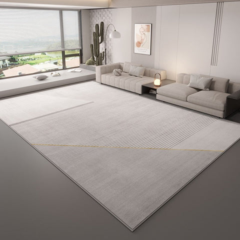 Simple Large Contemporary Floor Carpets, Grey Geometric Modern Rugs in Bedroom, Living Room Modern Area Rugs, Dining Room Modern Rugs-Grace Painting Crafts