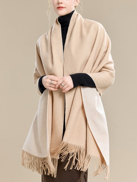 Light Brown Wool Scarf, Soft Wool Scarf for Women, Evening Wrap, Long Winter Shawl, Elegant Shawl, Warm Cape, Fashion Scarf, Christmas Gift, Gifts for Her-Grace Painting Crafts