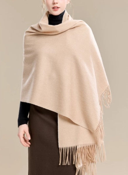 Light Brown Wool Scarf, Soft Wool Scarf for Women, Evening Wrap, Long Winter Shawl, Elegant Shawl, Warm Cape, Fashion Scarf, Christmas Gift, Gifts for Her-Grace Painting Crafts