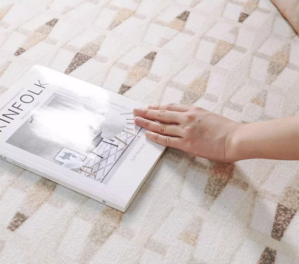 Abstract Area Rugs for Living Room, Modern Rugs under Dining Room Table, Modern Carpets for Kitchen, Geometric Contemporary Modern Rugs Next to Bed-Grace Painting Crafts