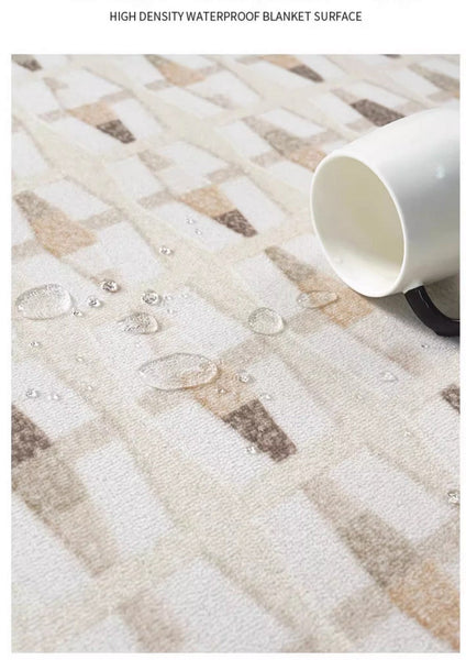 Abstract Area Rugs for Living Room, Modern Rugs under Dining Room Table, Modern Carpets for Kitchen, Geometric Contemporary Modern Rugs Next to Bed-Grace Painting Crafts